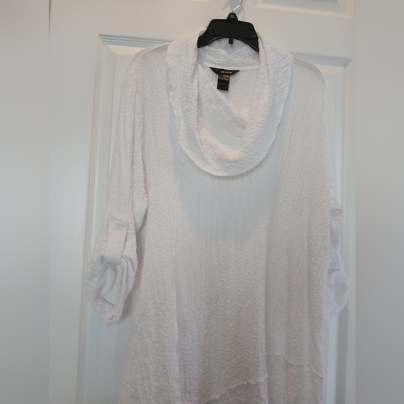 Ali Miles Cowl Neck Top White - Picture 1 of 4